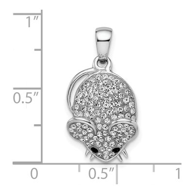 Sterling Silver Crystal Mouse Pendant – view 4