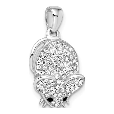 Sterling Silver Crystal Mouse Pendant – view 6
