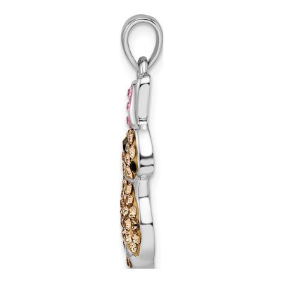 Sterling Silver Crystal Rabbit Pendant – view 3