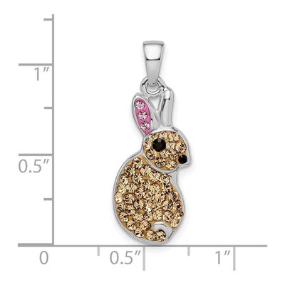 Sterling Silver Crystal Rabbit Pendant – view 4