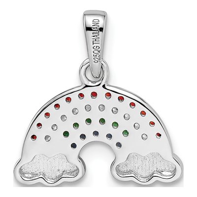 Sterling Silver Crystal Rainbow Pendant – view 5