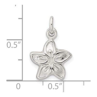 Sterling Silver Puffed Flower Pendant – view 4