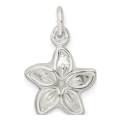 Sterling Silver Puffed Flower Pendant – view 5