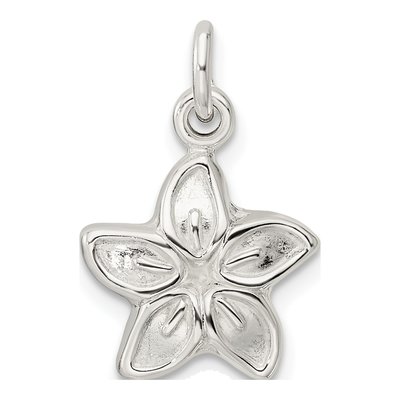 Sterling Silver Puffed Flower Pendant