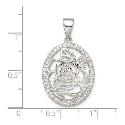 Sterling Silver CZ Pendant – view 4