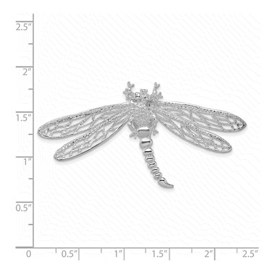 Sterling Silver Dragonfly Filigree Slide Pendant – view 4