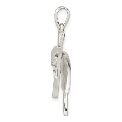 Sterling Silver CZ Dragonfly Pendant – view 3