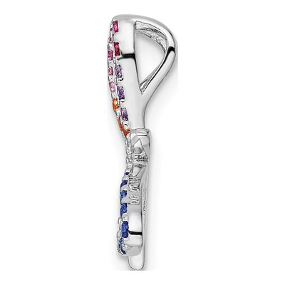 Sterling Silver CZ Dragonfly Slide Pendant – view 3