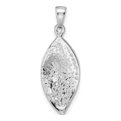 Sterling Silver Crystal Leaf Ladybug Pendant – view 5