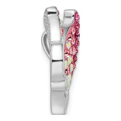 Sterling Silver Crystal Butterfly Slide Pendant – view 3