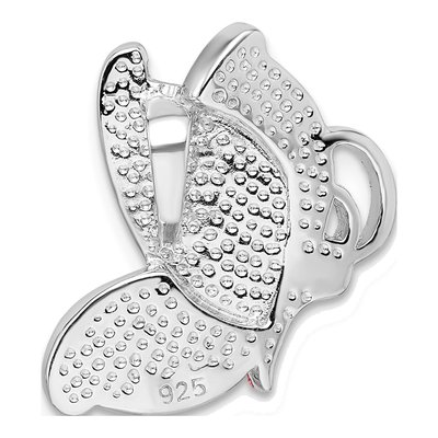 Sterling Silver Crystal Butterfly Slide Pendant – view 5