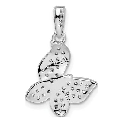 Sterling Silver CZ Butterfly Pendant – view 5