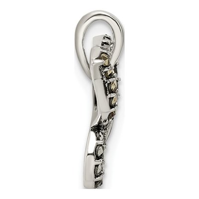 Sterling Silver Marcasite Butterfly Pendant – view 3