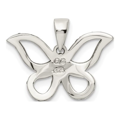 Sterling Silver Marcasite Butterfly Pendant – view 5