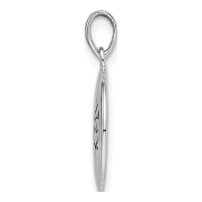 Sterling Silver Oxidized Circle Tree Pendant – view 3
