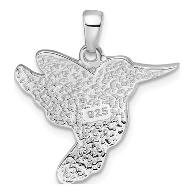 Sterling Silver Crystal Hummingbird Pendant – view 5