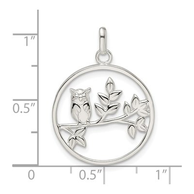 Sterling Silver Owl Pendant – view 4