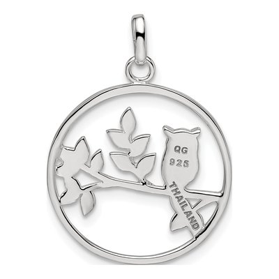 Sterling Silver Owl Pendant – view 5