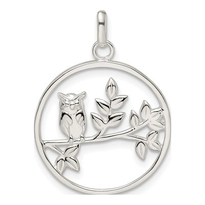 Sterling Silver Owl Pendant