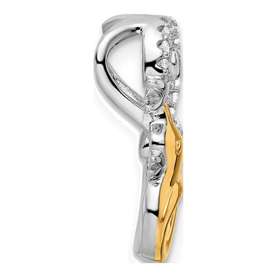 Sterling Silver CZ Duck Charm – view 3