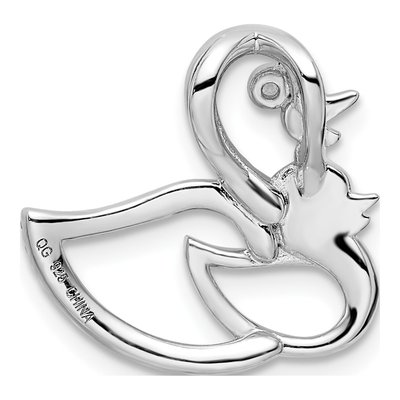 Sterling Silver CZ Duck Charm – view 5