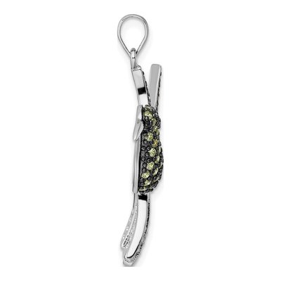 Sterling Silver CZ Hummingbird Pendant – view 3