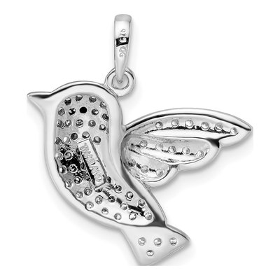 Sterling Silver CZ Bird Pendant – view 5