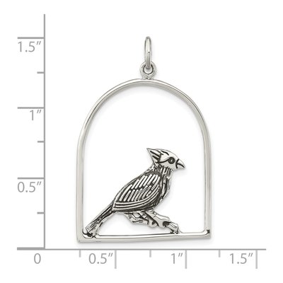 Sterling Silver Bird Cage Pendant – view 4