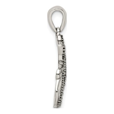 Sterling Silver Marcasite Cat Pendant – view 3