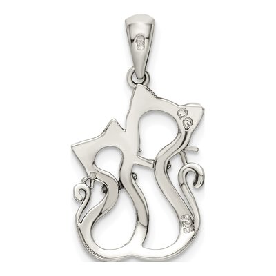 Sterling Silver Marcasite Cat Pendant – view 5