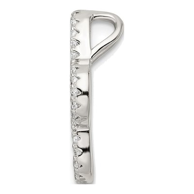 Sterling Silver CZ Paw Print Charm – view 3