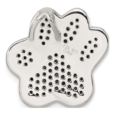 Sterling Silver CZ Paw Print Charm – view 5