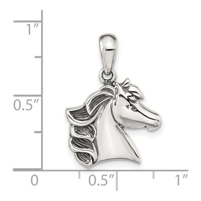 Sterling Silver Antiqued Horse Pendant – view 4