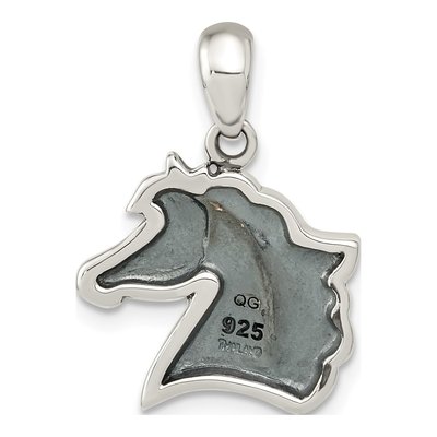 Sterling Silver Antiqued Horse Pendant – view 5