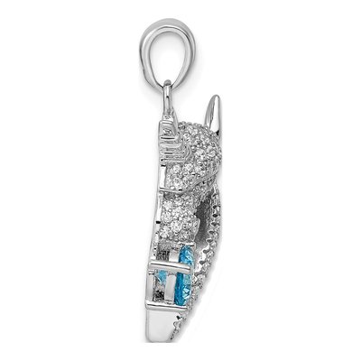 Sterling Silver CZ Unicorn Pendant – view 3