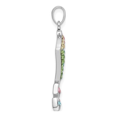 Sterling Silver Crystal Kite Pendant – view 3