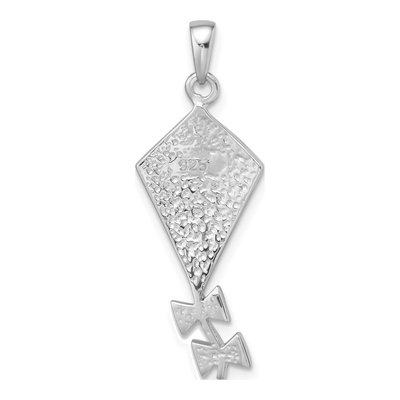 Sterling Silver Crystal Kite Pendant – view 5