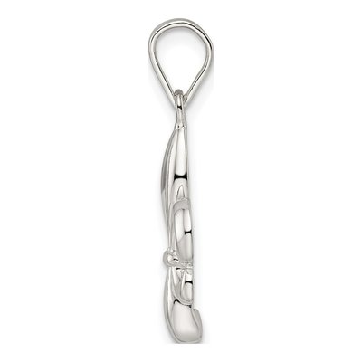Sterling Silver Fleur de Lis Pendant – view 3