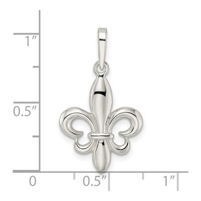 Sterling Silver Fleur de Lis Pendant – view 4