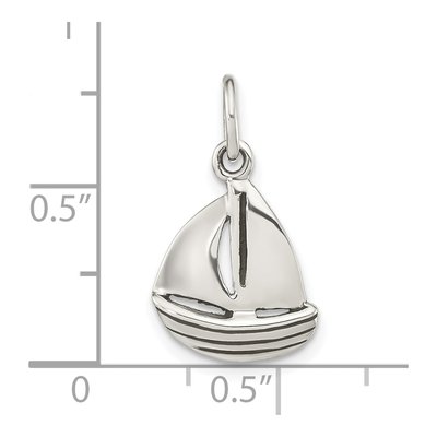 Sterling Silver Sailboat Pendant – view 4