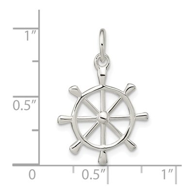 Sterling Silver Ship's Wheel Pendant – view 4