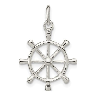 Sterling Silver Ship's Wheel Pendant – view 5