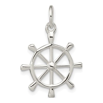 Sterling Silver Ship's Wheel Pendant