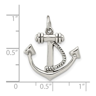 Sterling Silver Anchor Pendant – view 4