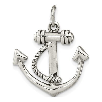 Sterling Silver Anchor Pendant – view 5