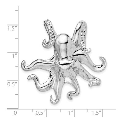 Sterling Silver Octopus Slide Pendant – view 4