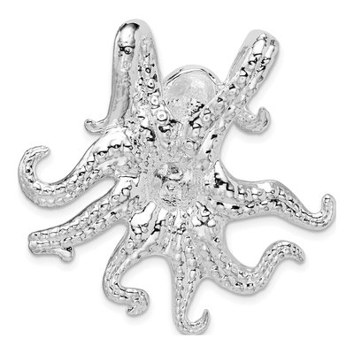 Sterling Silver Octopus Slide Pendant – view 5