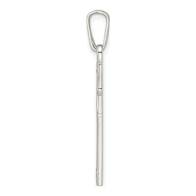 Sterling Silver Rope-Edge Latin Cross Pendant – view 3