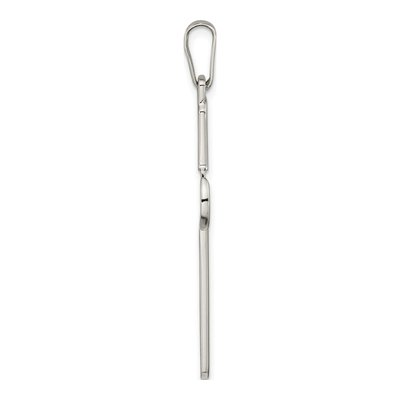Sterling Silver Textured Cross Pendant – view 3