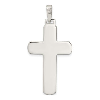 Sterling Silver Textured Cross Pendant – view 5